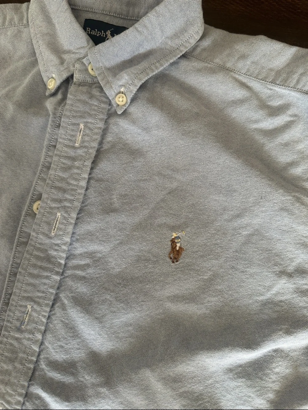 Ralph Lauren Pale Blue Button-Down Oxford Shirt - boys
